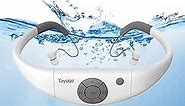 Waterproof MP3 Player for Swimming, IPX8 8GB Swimming Headphones with Shuffle Feature,Enjoy Music for Swimming, Diving and Other Sports(White)