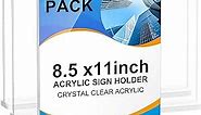 Acrylic Sign Holder 8.5 x 11 Inch, Double Side Clear T Shape Acrylic Table Sign Stands for Home Office Retail Show Fair Restaurants Wedding Reception Party Decoration(6 Pack)
