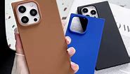 Square Edge Case,for iPhone 15 Plus Case Square Case Silicone Protective Slim Thin Shockproof Flexible Women Girls Cute Phone Cases for iPhone 15 Plus Brown