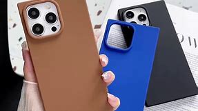 Square Edge Case,for iPhone 15 Plus Case Square Case Silicone Protective Slim Thin Shockproof Flexible Women Girls Cute Phone Cases for iPhone 15 Plus Brown