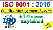 ISO 9001:2015 - Quality Management System | All 10 clauses explained Step by Step