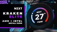 HOW TO Install NZXT Kraken Elite 240/360 RGB on AMD AM4,AM5 & Intel LGA 115x, 1200, 1700