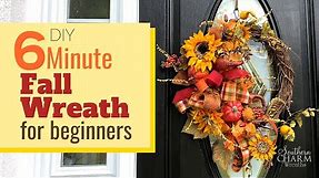 DIY How to Make a 6 Minute Fall Wreath | Easy DIY Fall Wreath Tutorial