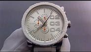 Men's White Diesel Oversized Chronograph Watch DZ4253