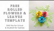 FREE SVG download - DIY paper rolled flowers - digital files for Cricut and Silhouette Cameo