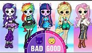 GOOD or BAD GIRL? MLP Twilight Sparkle & Friends | DIYs Paper Doll & Craft