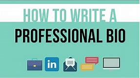 How to Write a Professional Bio (Example Included)
