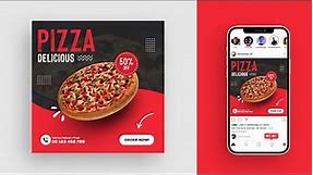 How to Make a Pizza Advertising Poster Ad Design in Photoshop CC 2021