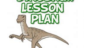 Dinosaur Lesson Plan For Kids