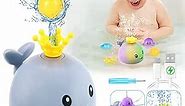 Gigilli Baby Whale Bath Toy, 4 Modes Bath Fountain Toy 6-12 12-18 Months, Light Up Bath Toys Sprinkler, Spray Water Pool Bathtub Toys for Toddlers 1-3 2-4 Infant Kid Baby 2 3 4 5 Shower Birthday Gifts