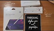 Unboxing Stylus Pen and Paperlike for iPad 6th gen | Try with Goodnotes (ft. Apple Notes) | 2021