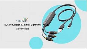 YEHUA RCA Conversion Cable for Lightning