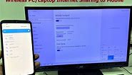 How to Use PC Internet in Mobile Using Hotspot (Wireless)-2020