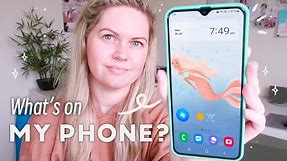 What's on my Samsung Phone // cute wallpaper, apps + more!