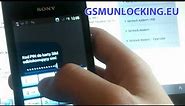How to UNLOCK via code - How to Enter Code SONY Xperia E C1505