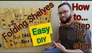 DIY Folding Shelves | brackets | flip up wall mount | These are so awesome!