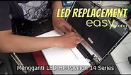 Cara mengganti LED LCD HP Pavilion 14, Replace Fix lcd screen HP Laptop