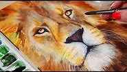 Watercolor Lion Tutorial Step by Step
