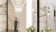 TokeShimi 24 x 32 Inch Black Mirror Wall Mirror for Bathroom Black Metal Frame Decorative Rectangular Wall Mounted Home Decor Corner Hangs (Horizontal/Vertical) Living Room Entryway
