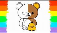 How to Draw and Color Rilakkuma丨 Coloring Page 🎨🐻