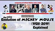 Voice Evolution of MICKEY MOUSE Over 91 Years (All Voice Actors Comparison 1928-2019) Compared