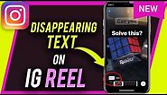 How To Add Text On Instagram Reels For Different Times - Change Text Duration