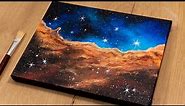 Nebula Acrylic Painting On Canvas / Galaxy Painting Acrylic / How to paint galaxy