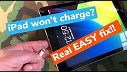 iPad not charging or Loose port? DIY. Real EASY fix !! Save your $$$ (iPhone too)