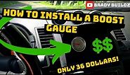 How To Install A Mechanical Boost Gauge
