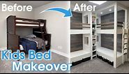 Kids Double Twin Bunk Beds MakeOver - Timelapse