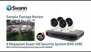 Swann 5MP Sample CCTV Footage Review: DVR-4980 True Detect PIR, PRO-5MPMSB Security Cameras