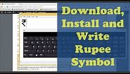 ₹ Rupee Symbol-Download Rupee Font, Install and Write [Step by Step]