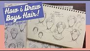 [Little tutorial] How I draw hair | Boys/Males edition男生頭髮怎麼畫！