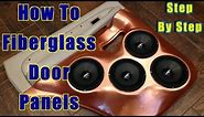 How To Fiberglass Door Panels - Rose Gold Painted Speaker Pods - Step By Step - Cadillac Escalade