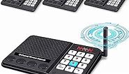 Intercoms Wireless for Home 1 Mile Long Range - GLCON 10 Channel 3 Code Wireless Intercom System for Buiness Office House Elderly - Room to Room Home Intercom Communication System (Pack of 4)