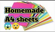 Homemade colour paper|Diy homemade color paper|Diy a4 sheets|Diy homemade colour paper a4 sheets