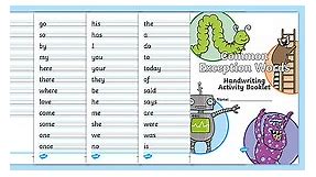 Year 1 Common Exception Words Handwriting Worksheets