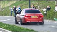 Modified BMW M5 F10 with Custom Exhaust - LOUD Accelerations, Burnout & Revs !