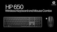HP 650 Wireless Keyboard and Mouse Combo | Performance meets purpose | HP Accessories