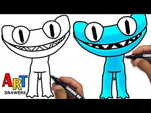 Rainbow Friends 🌈 How To Draw CYAN
