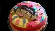 How to make a "Dora the explorer" cake