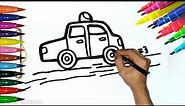 cara menggambar mobil | How to draw car for kids