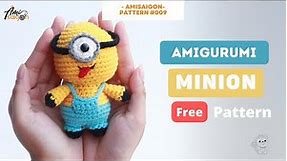 #009 Minion with Overall Amigurumi free crochet pattern | Step-by-Step tutorial | @AmiSaigon
