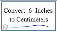 How to Convert 6 Inches to Centimeters (6in to cm)