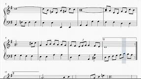 Air for the G String de Bach Partitura Fácil de Piano Easy Sheet Music for Piano