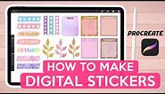 How to make digital stickers on your iPad | Procreate Tutorial | Digital Planning