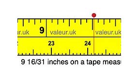 What is 9 16 of an Inch on a Ruler? Solved