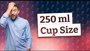 How big is a 250 ml cup?
