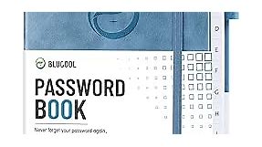 Password Book with Alphabetical Tabs, Hardcover Password Keeper, Password Notebook Organizer for Computer and Internet Address Website Login, Gifts for Home and Office, 4.4''x 5.8''- Blue