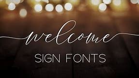 Fonts for Welcome Signs Pt 1 | Fonts w/ Tails and Swashes | DIY Cricut Wedding
